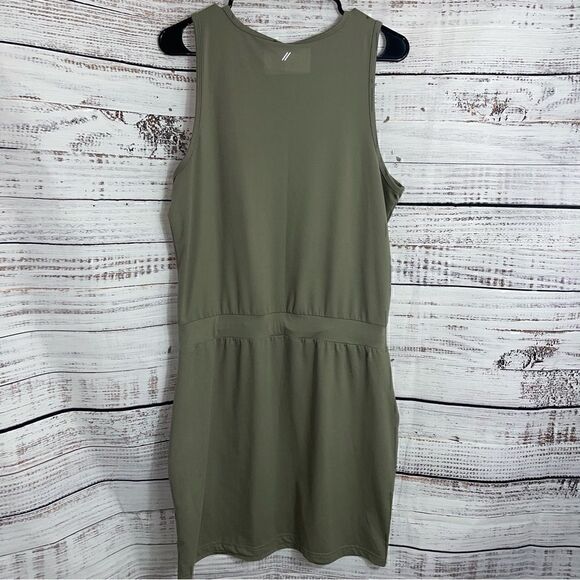 Reaction by Thread and Supply Large Dress Dara Mini Olive green loungewear New - Picture 4 of 10